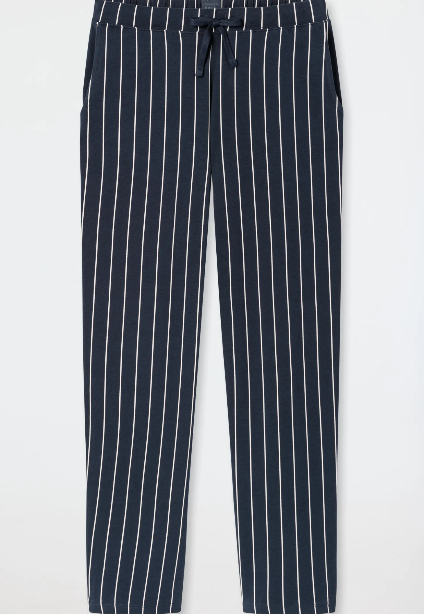 Loungehose lang Streifen dunkelblau gemustert - Mix+Relax