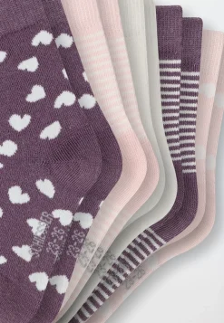 Mädchensocken 5er-Pack Herzen mehrfarbig - Legwear Kids