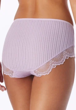 Midi Slip Feinripp Nadelzug Spitze orchid - Revival Marie