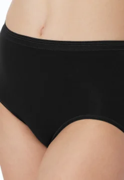 Midi-Slip Feinripp schwarz - Luxury