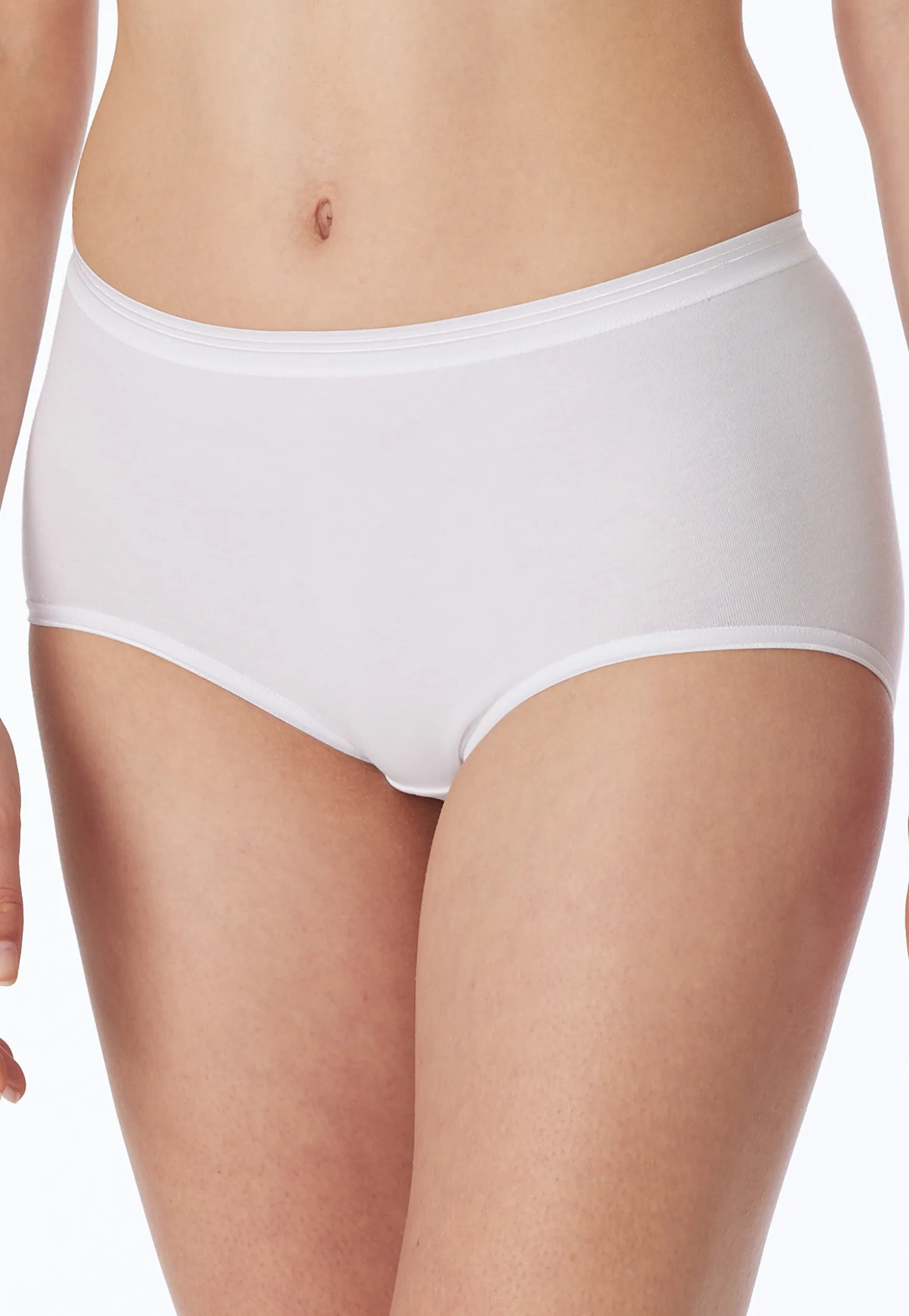 Midi-Slip Feinripp weiß - Luxury