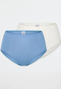 Midi Slips 2er-Pack hellblau/ creme - Modal Essentials