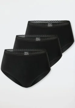 Midi-Slips 3er-Pack Spitze schwarz - Modern Multipacks
