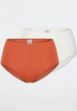 Midi Slips 2er-Pack terracotta/ creme - Modal Essentials