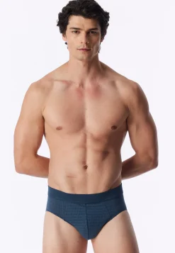 Minislip gemustert deep blue - Comfort Fit