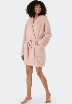 Morgenmantel Teddy-Fleece Comfort-Fit rosé - Essentials