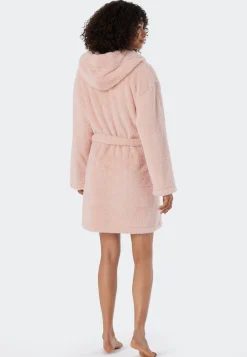 Morgenmantel Teddy-Fleece Comfort-Fit rosé - Essentials