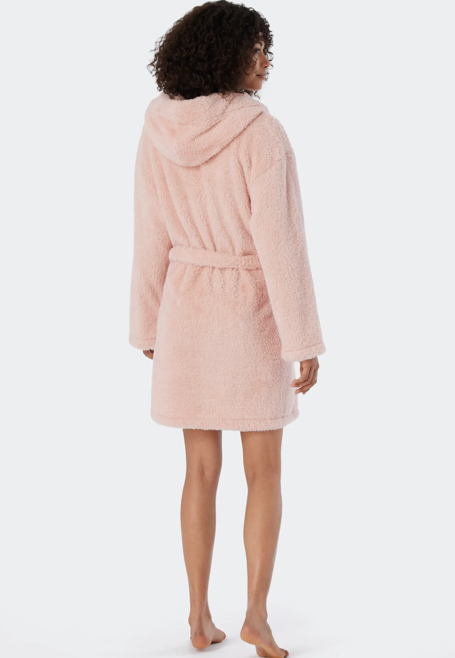 Morgenmantel Teddy-Fleece Comfort-Fit rosé - Essentials