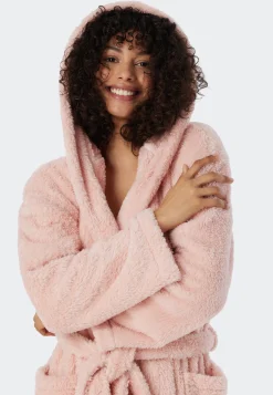 Morgenmantel Teddy-Fleece Comfort-Fit rosé - Essentials