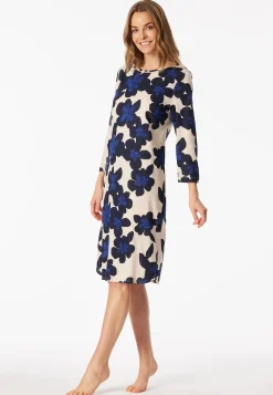 Nachthemd 3/4-Arm Blumenprint multicolor - Comfort Nightwear