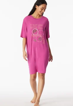 Nachthemd kurzarm Grantapfel fuchsia - Casual Fashion