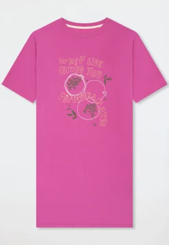 Nachthemd kurzarm Grantapfel fuchsia - Casual Fashion