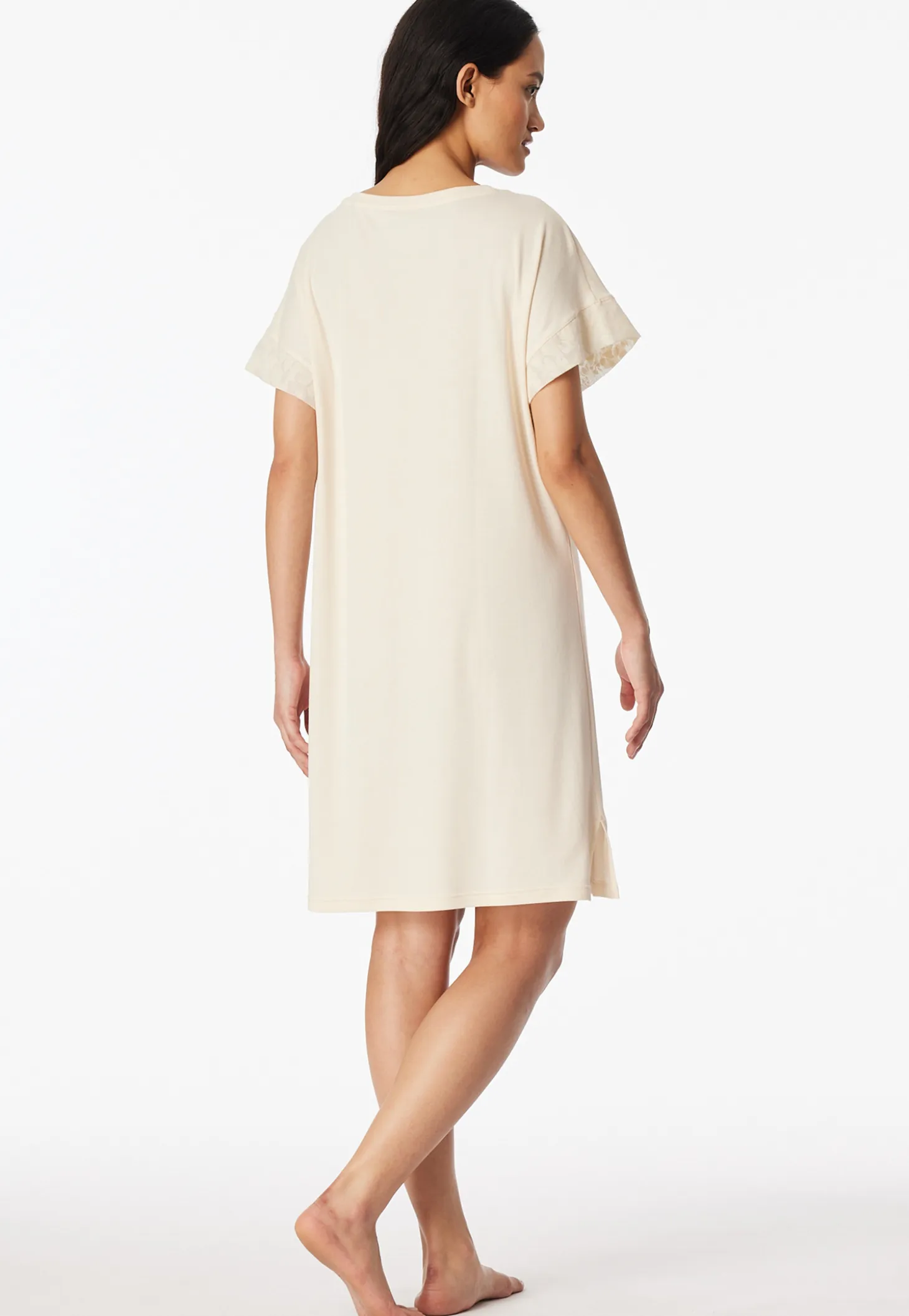 Nachthemd kurzarm Interlock kurz pearl - Modern Allure
