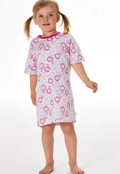 Nachthemd kurzarm Smileys off-white - Kids Nightwear