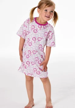 Nachthemd kurzarm Smileys off-white - Kids Nightwear