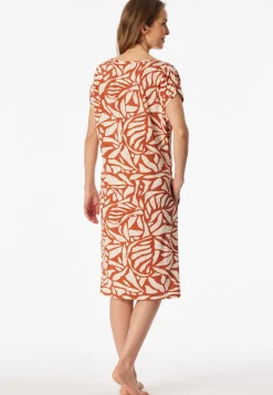 Nachthemd kurzarm terracotta - Selected Premium