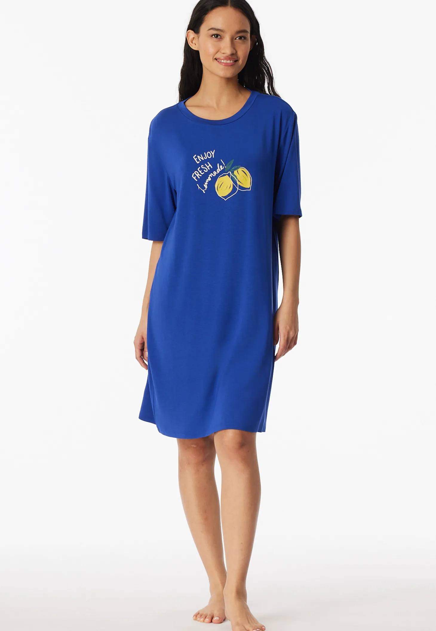 Nachthemd kurzarm Zitrone royal - Casual Fashion