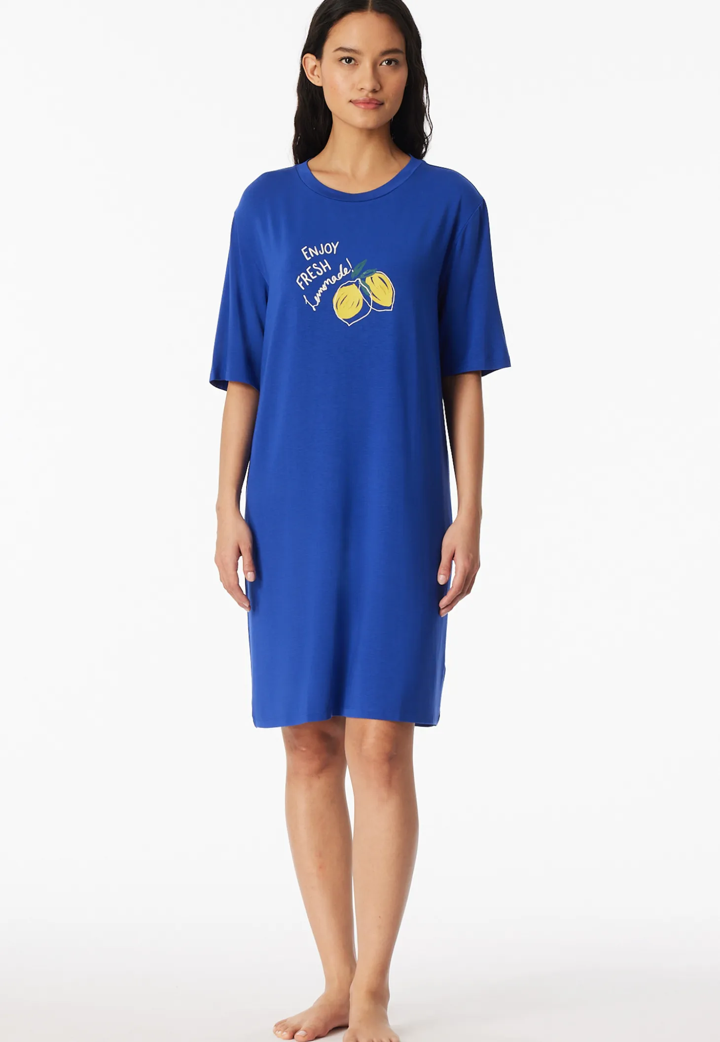 Nachthemd kurzarm Zitrone royal - Casual Fashion