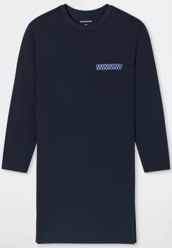 Nachthemd langarm blau - Comfort Nightwear