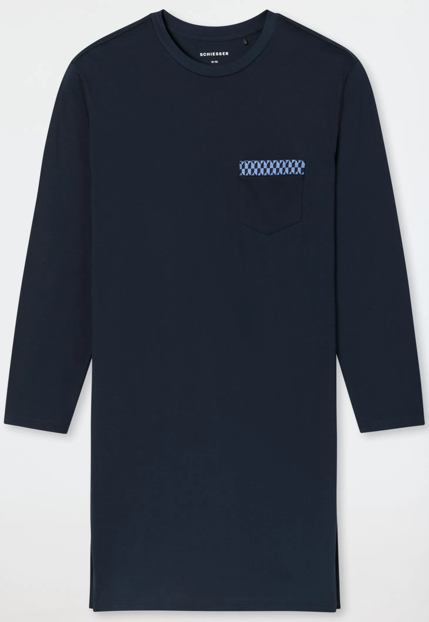 Nachthemd langarm blau - Comfort Nightwear