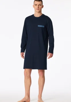 Nachthemd langarm blau - Comfort Nightwear