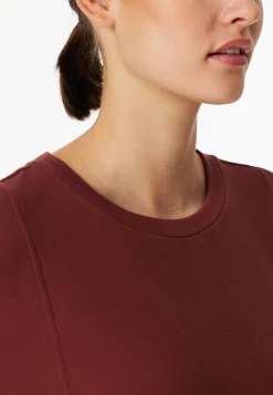 Nachthemd langarm Interlock wärmend burgund - Selected Premium Warming
