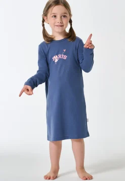 Nachthemd langarm Paris Maus jeansblau - Kids Nightwear