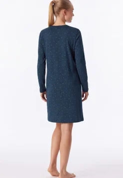 Nachthemd langarm Punkte ultra violett - Casual Essentials