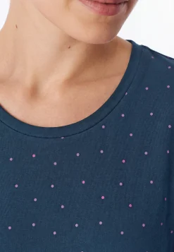 Nachthemd langarm Punkte ultra violett - Casual Essentials