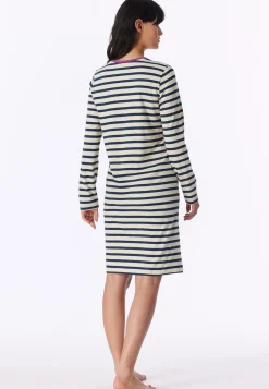 Nachthemd langarm Ringel seasalt - Casual Essentials