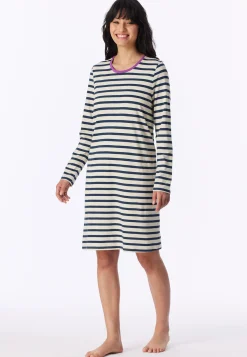 Nachthemd langarm Ringel seasalt - Casual Essentials