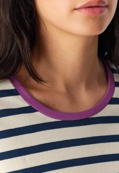 Nachthemd langarm Ringel seasalt - Casual Essentials
