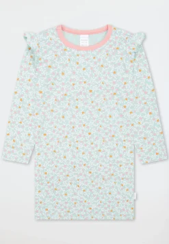 Nachthemd langarm Rüschen Herzchen multicolor - Kids Nightwear