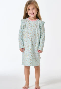 Nachthemd langarm Rüschen Herzchen multicolor - Kids Nightwear