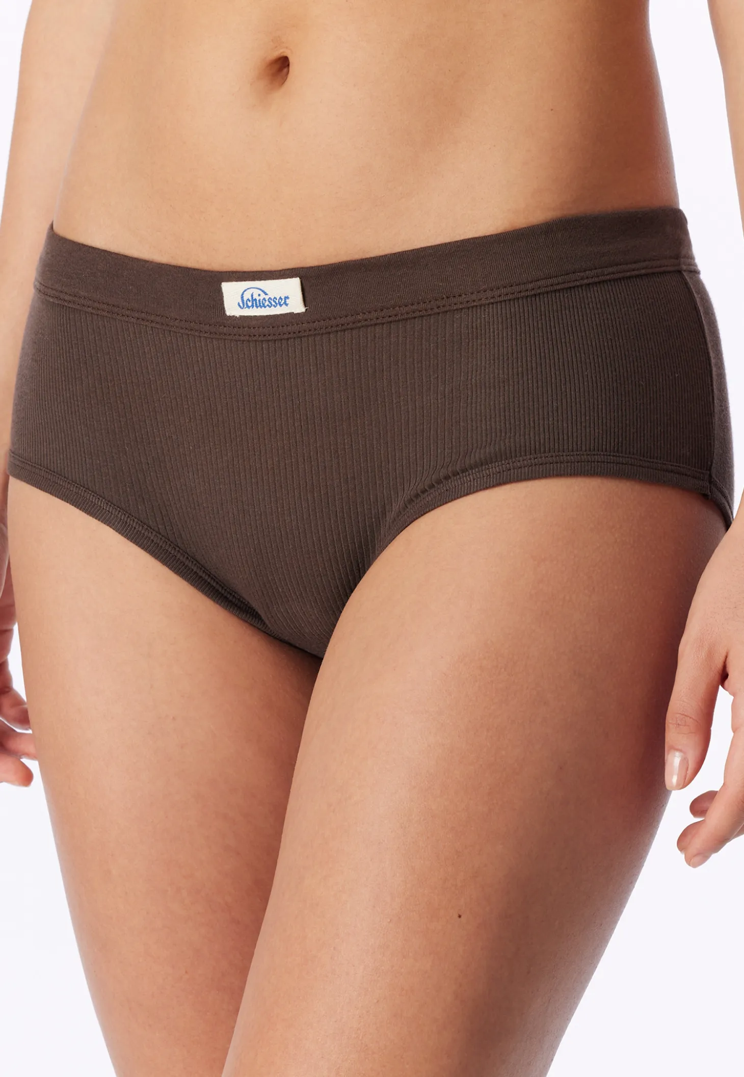 Panty Feinripp dunkelbraun - Revival Paula
