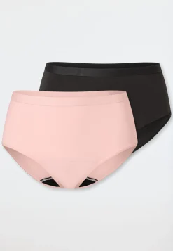Periodenpantys 2er-Pack Jersey schwarz/rosé- Secret Care