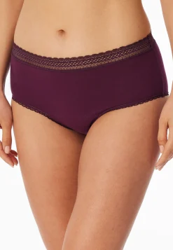 Periodenpantys 2er-Pack Spitze schwarz/ pflaume - Secret Care