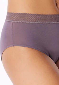 Periodenslips Retro 2er-Pack Spitze schwarz/ mauve - SCHIESSER Care