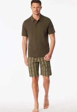 Poloshirt Jersey oliv - Mix+Relax