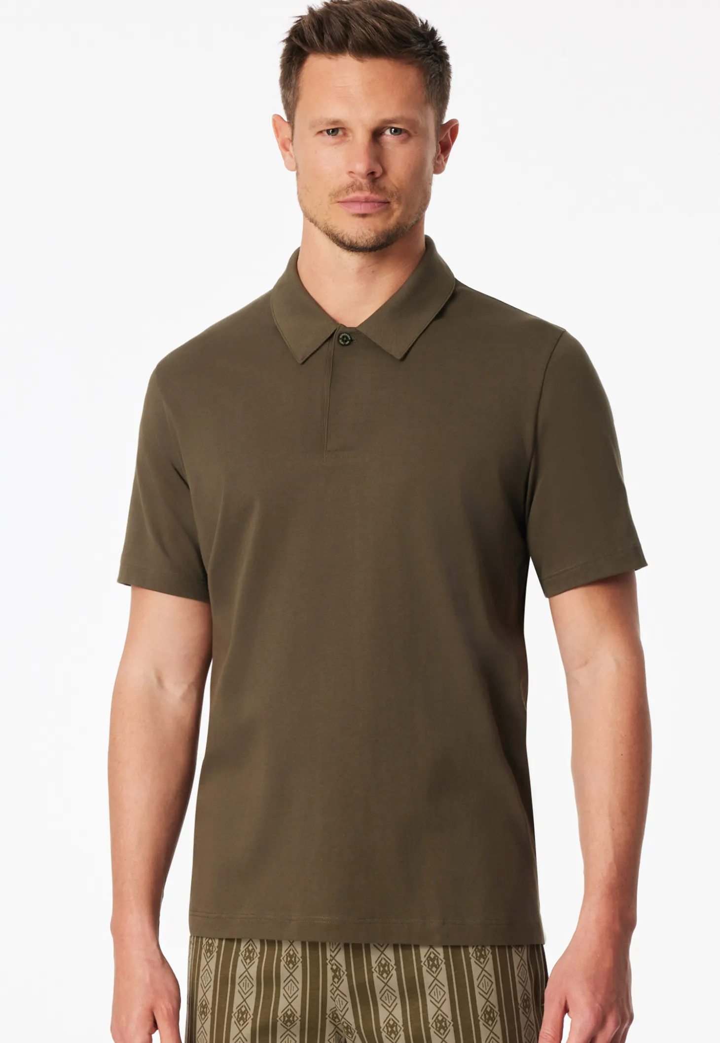 Poloshirt Jersey oliv - Mix+Relax