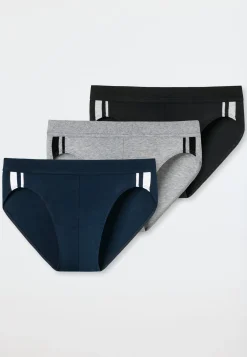 Rio-Slips 3er-Pack Organic Cotton Streifen mehrfarbig - 95/5