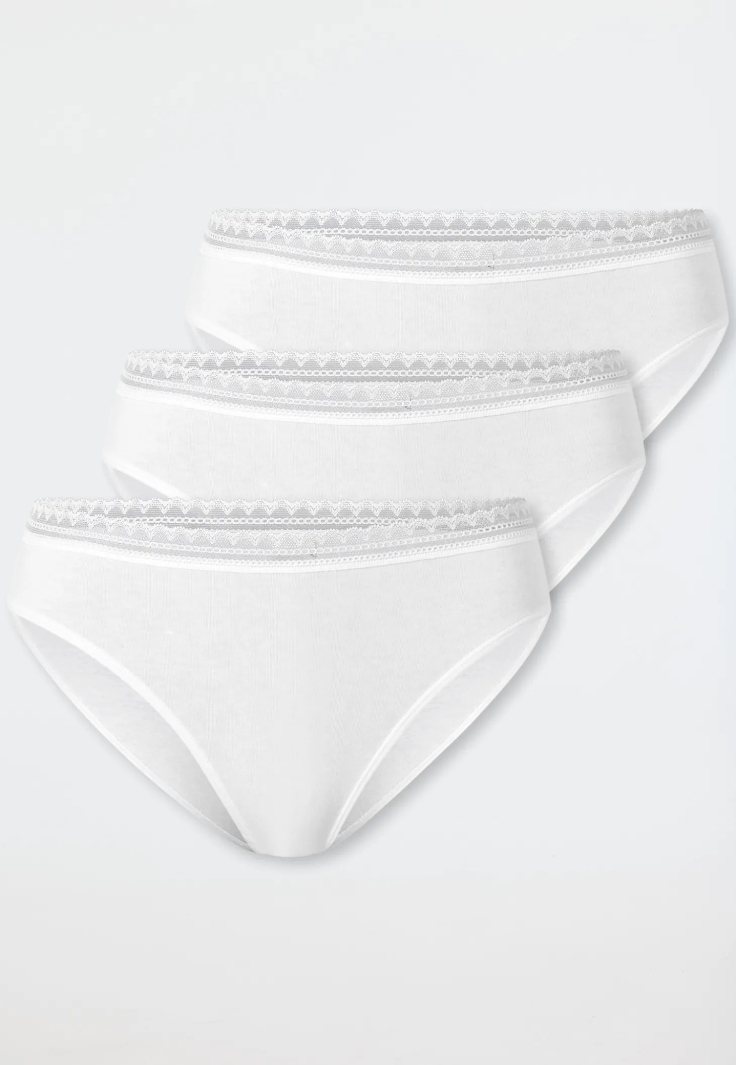 Rio-Slips 3er-Pack Spitze weiß - Modern Multipacks
