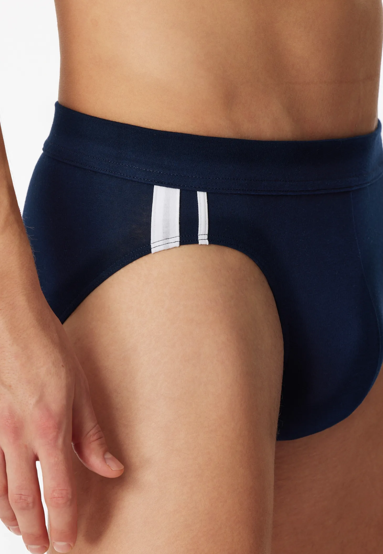 Rio-Slips 3er-Pack Streifen dunkelblau - 95/5