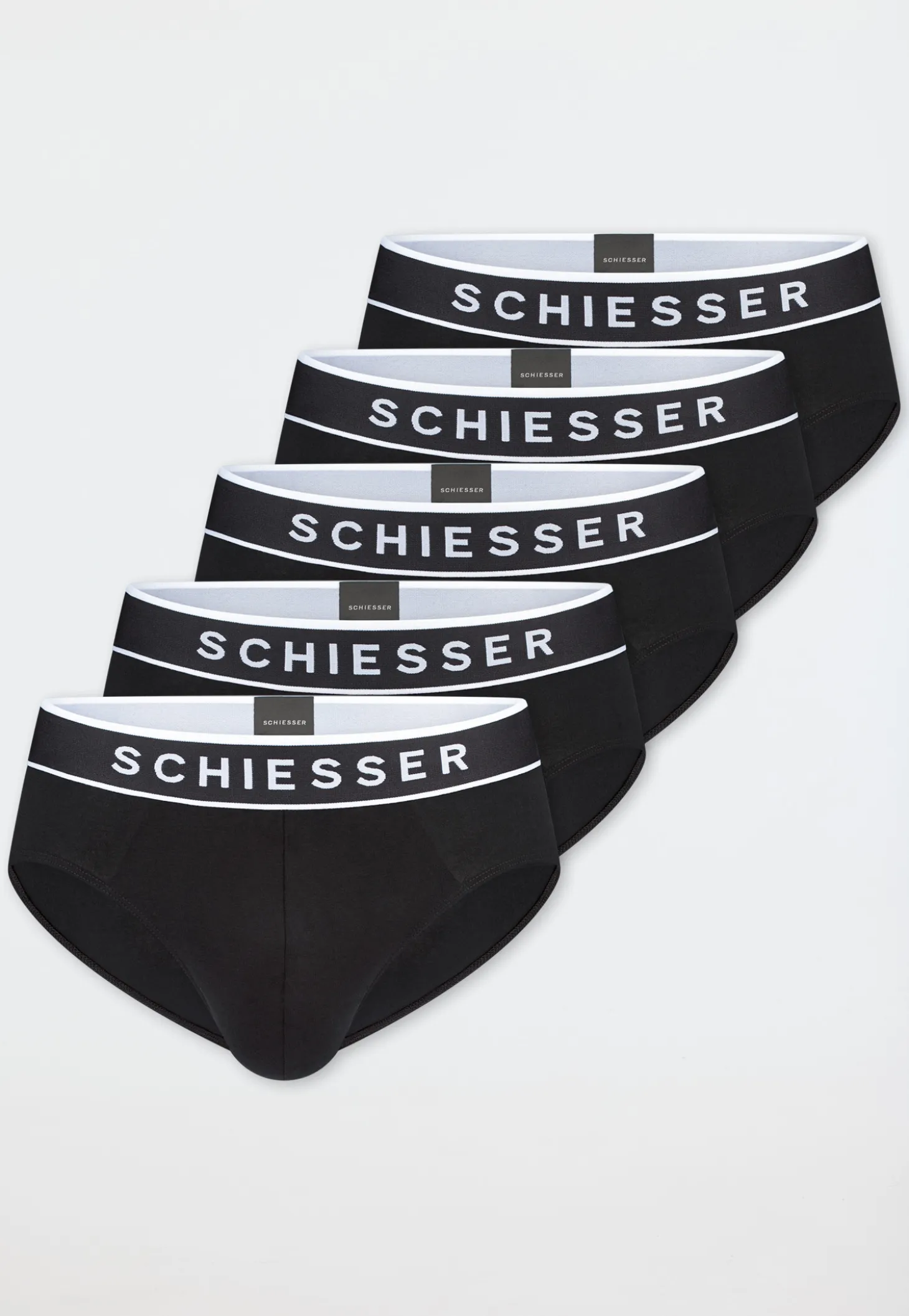 Rio-Slips 5er-Pack Webgummibund schwarz - 95/5