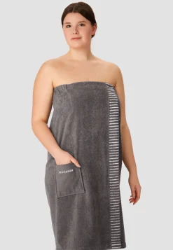Sauna-Handtuch Knöpfe anthrazit - SCHIESSER Home