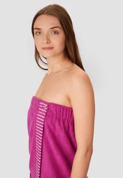 Sauna-Handtuch Knöpfe fuchsia - SCHIESSER Home