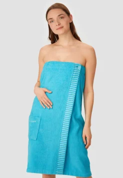 Sauna-Handtuch Knöpfe türkis - SCHIESSER Home
