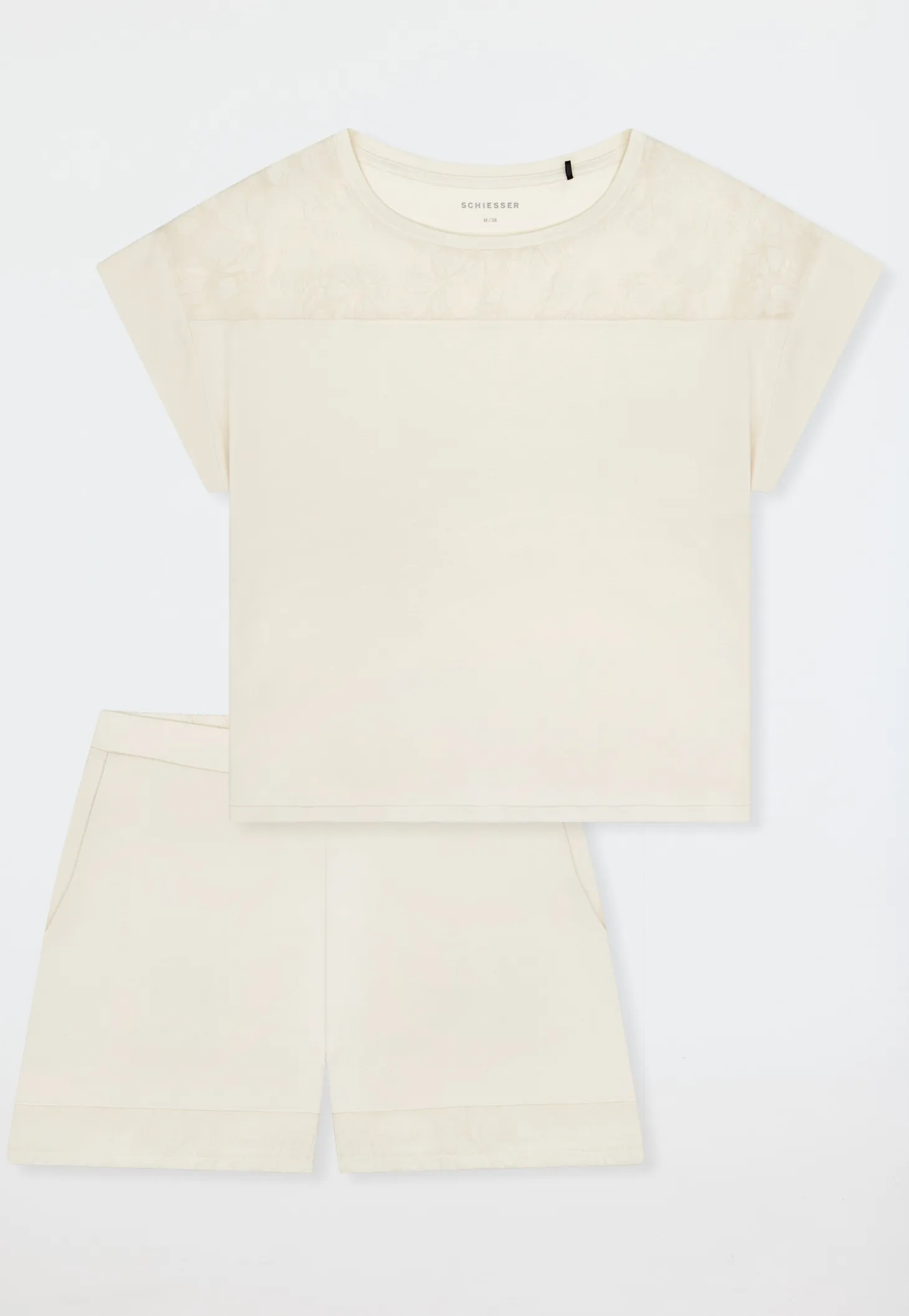 Schlafanzug Interlock kurz pearl - Modern Allure