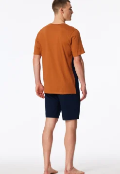 Schlafanzug kurz admiral gemustert - Casual Essentials