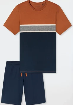 Schlafanzug kurz admiral gemustert - Casual Essentials
